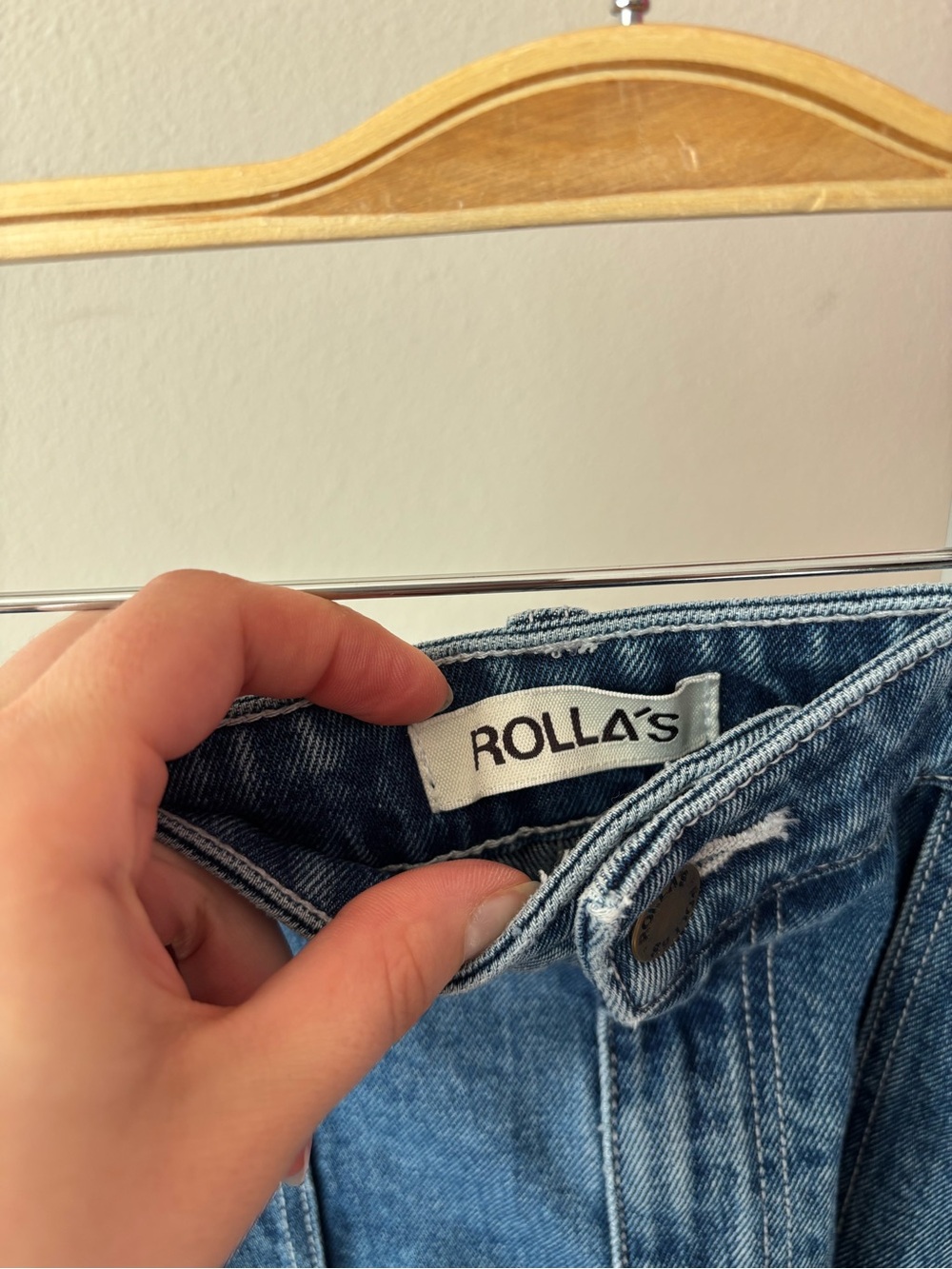 ROLLA'S East Coast Flate Classic Medium Blue High-Rise Wide Leg Jeans Size 29 - Picture 6 of 11